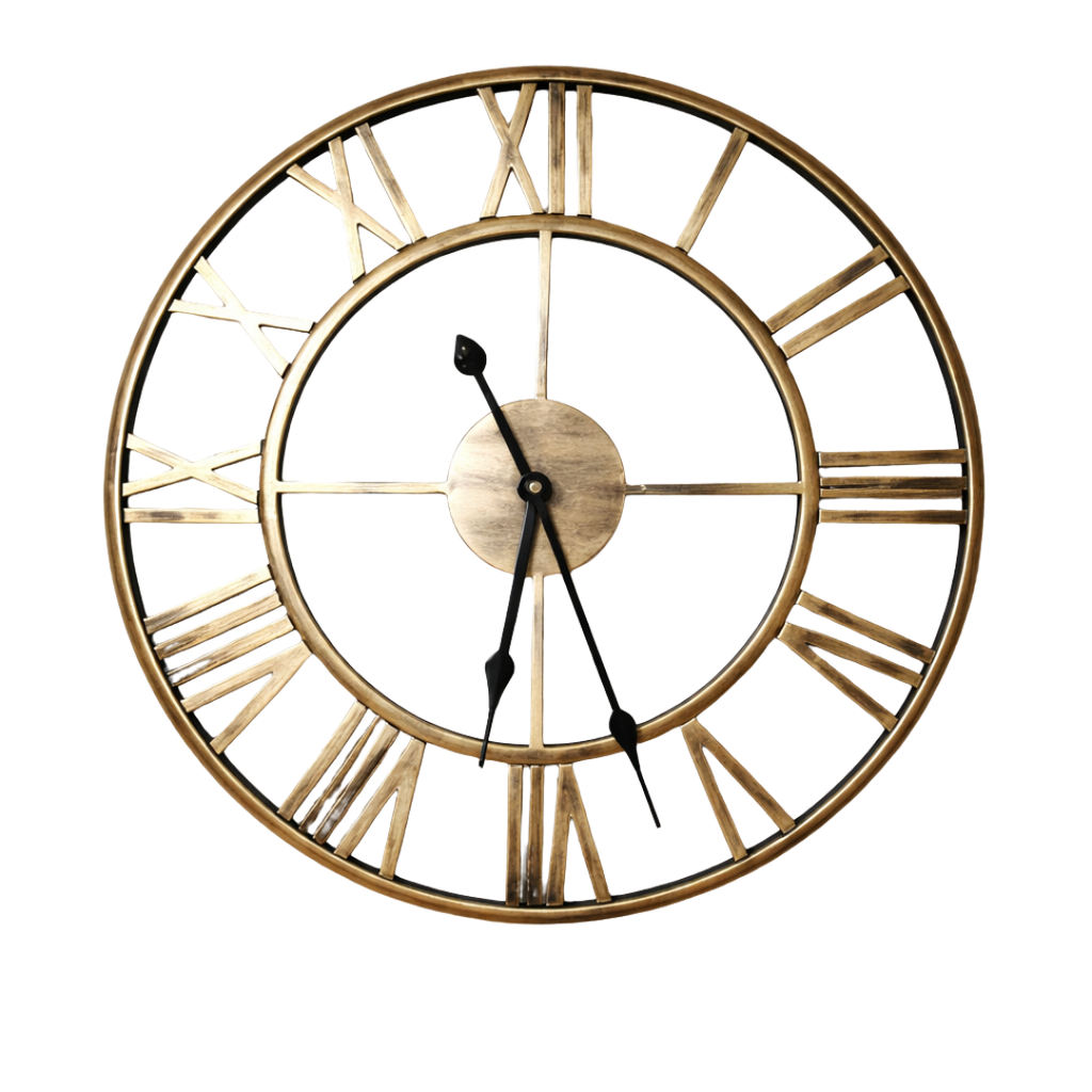 Grande Horloge murale design romaine EPURE 40 cm en métal