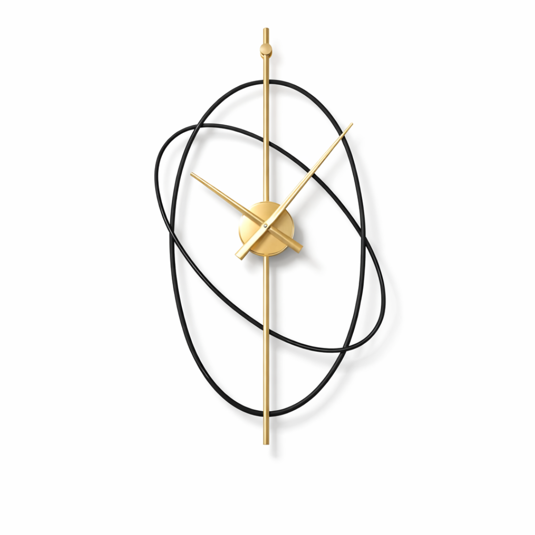 Grande Horloge murale design ORBITA 50cm en métal