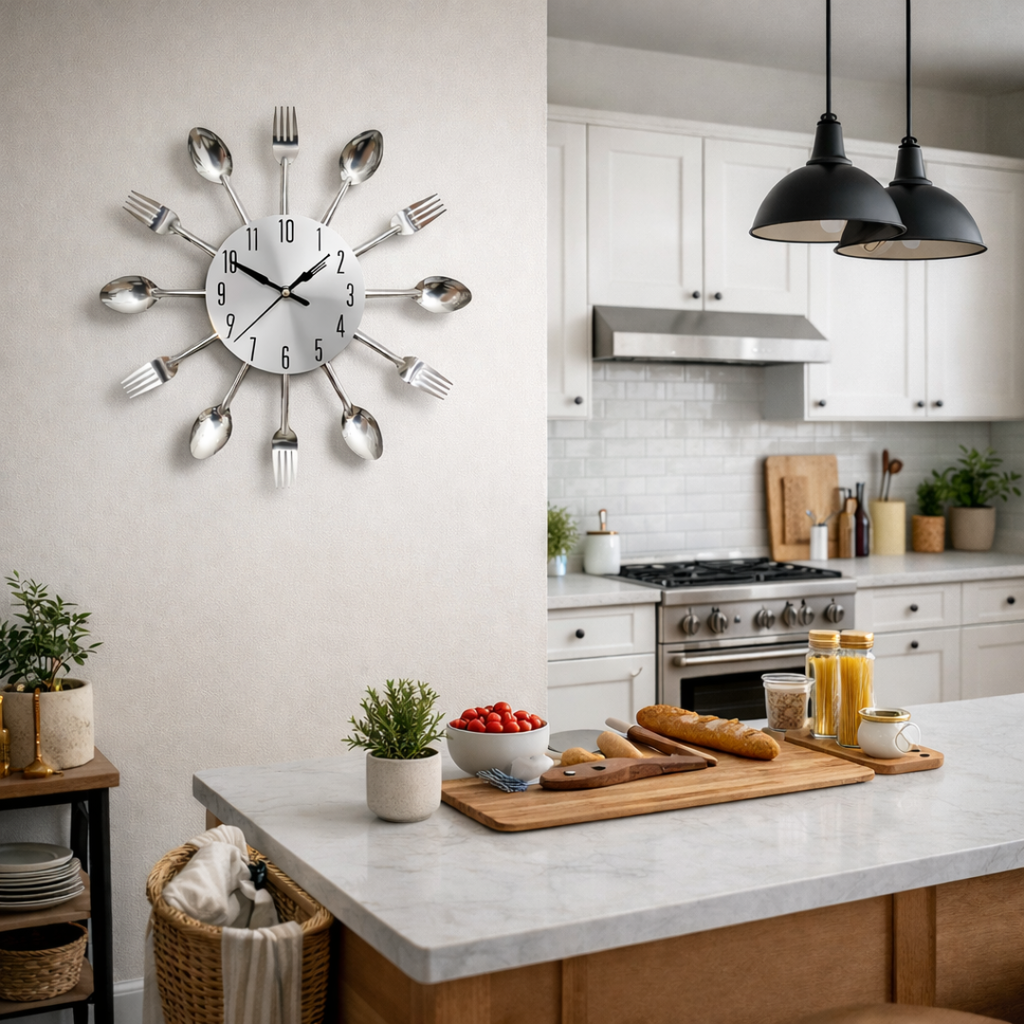 Horloge murale FØRK 40 cm en fer pour cuisine