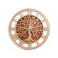 Grande Horloge murale arbre de vie EIK 30/40cm bambou et bois