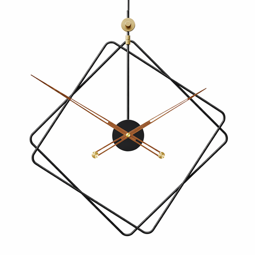 Grande Horloge murale design DIAMANT 56cm en métal