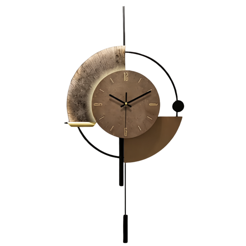 Grande Horloge murale design ECLIPSE 42x80 cm à commande lumineuse