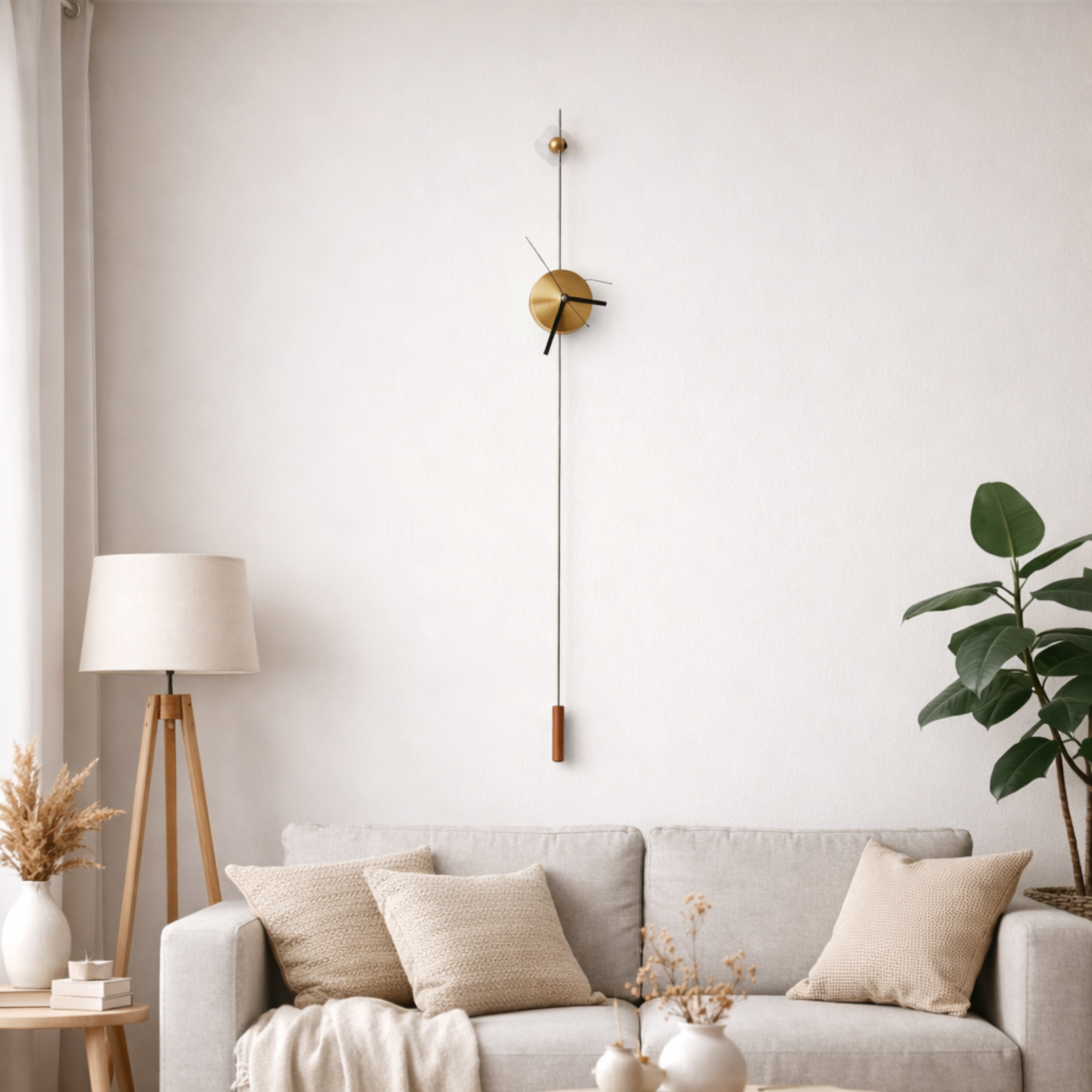Grande Horloge murale design minimaliste PENDULA 80 cm