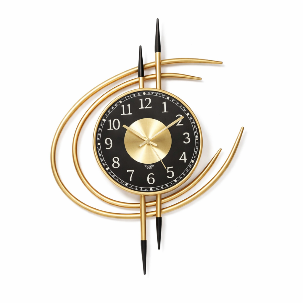 Grande Horloge murale design métal TEMPO 54x41 cm