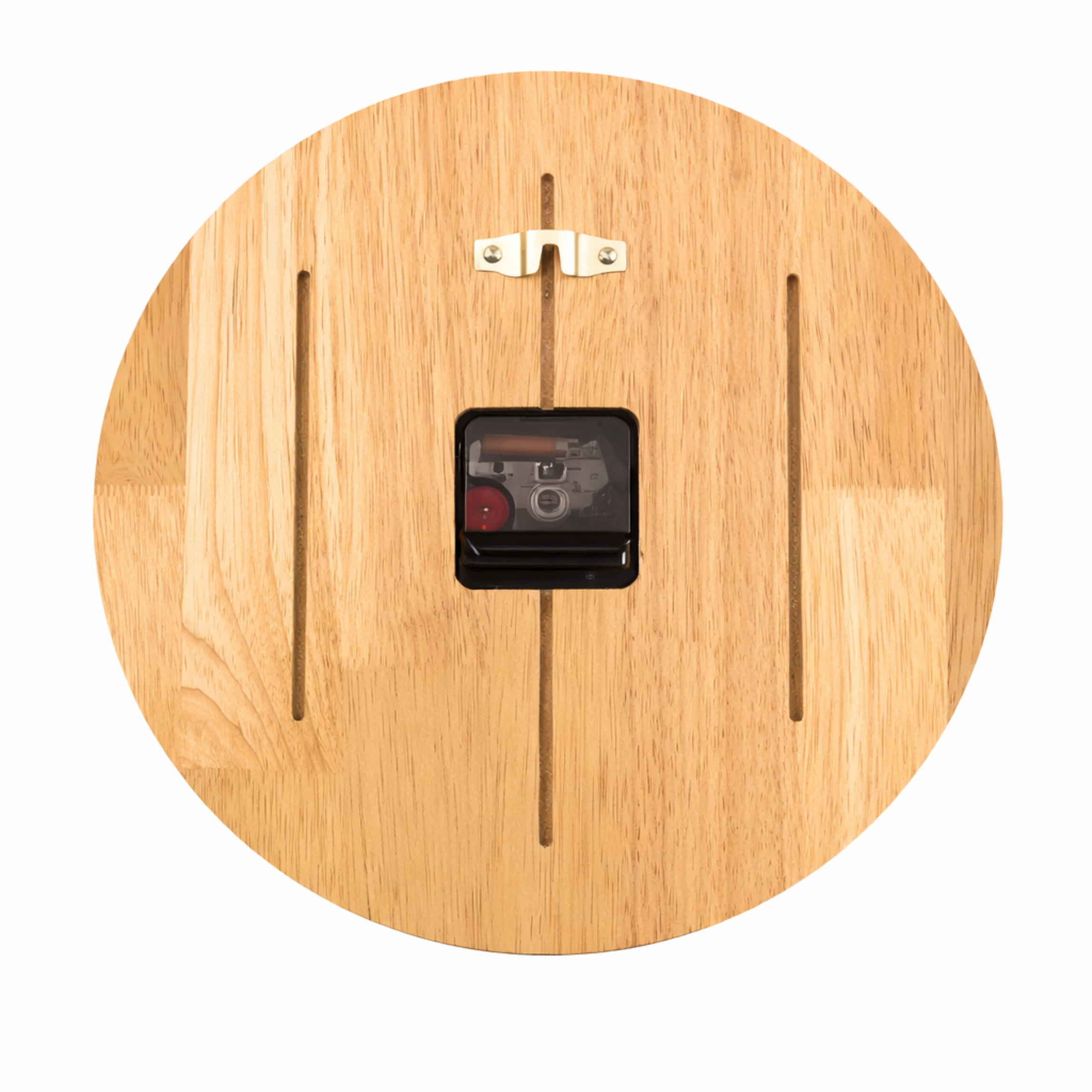 Grande Horloge murale FISSURE NOIR 30 cm en bambou et bois