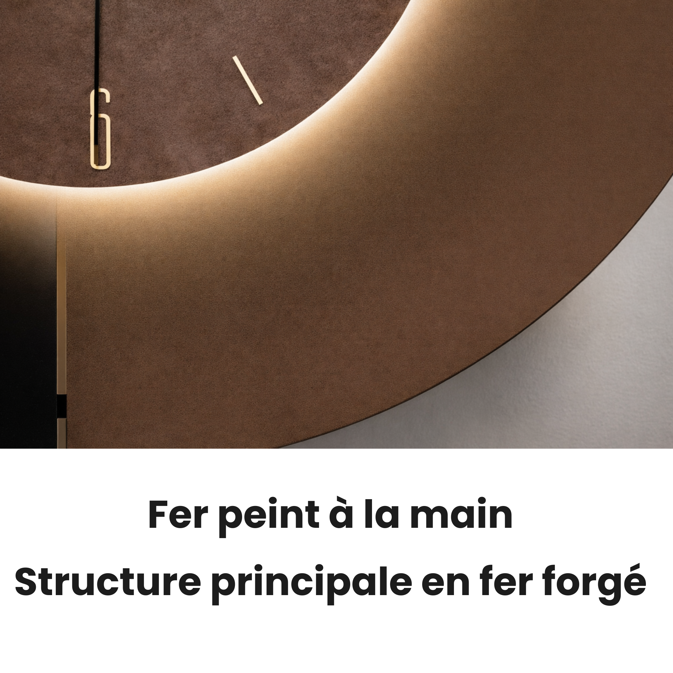 Grande Horloge murale design ECLIPSE 42x80 cm à commande lumineuse
