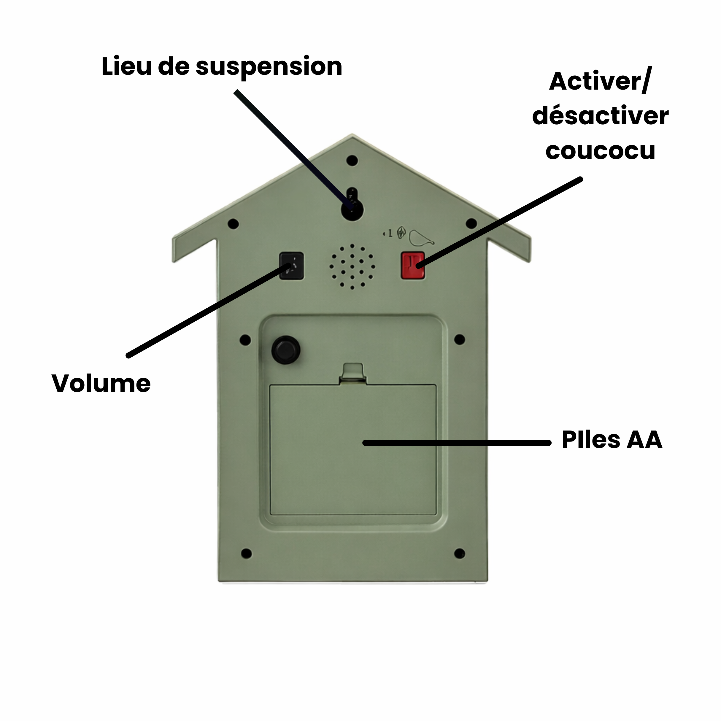 Horloge murale coucou KUKU 25 cm